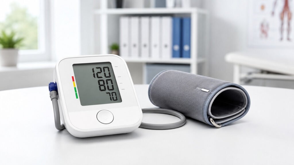 Digital upper arm blood pressure monitor for accurate home monitoring