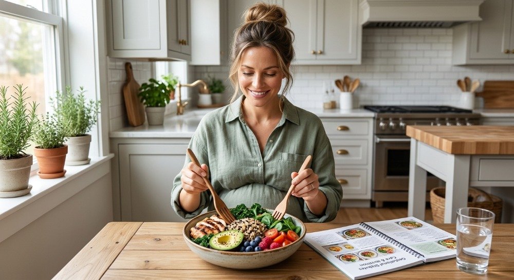 Healthy diet plan for gestational diabetes with balanced pregnancy meals
