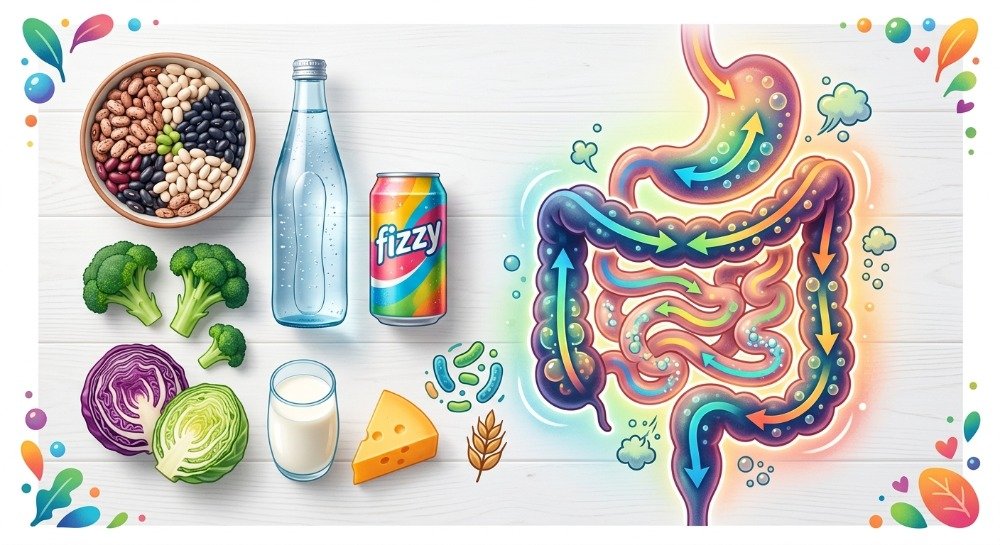 Foods and digestive factors that commonly cause gas and bloating.
