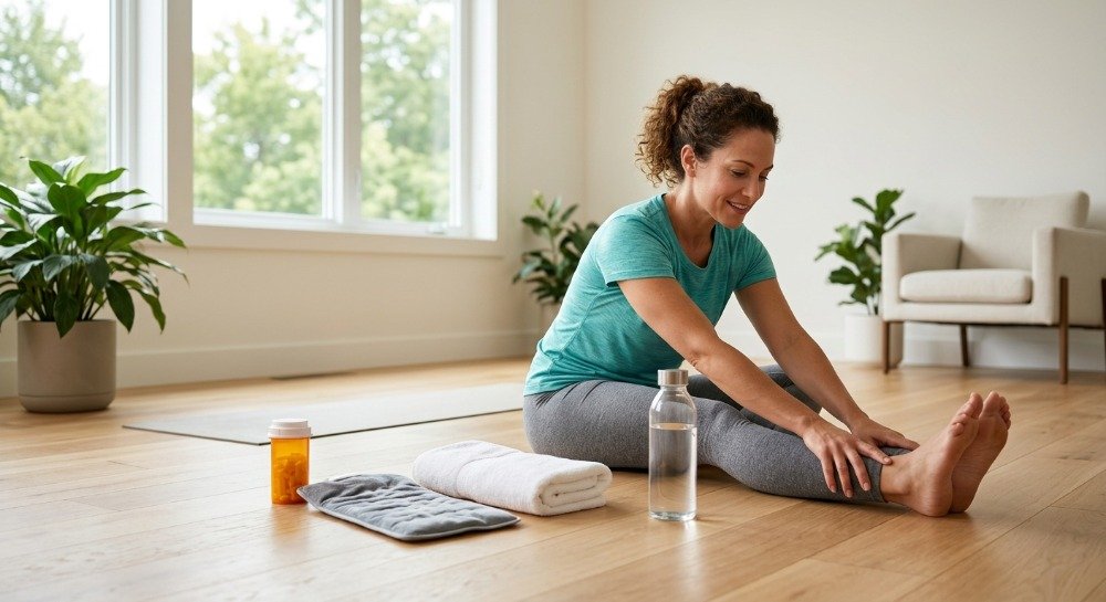 Healthy muscle recovery with stretching after methocarbamol treatment.