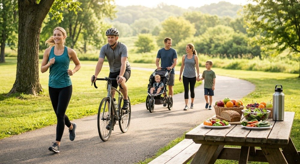 Best practices for healthy lifestyle including healthy eating and regular exercise